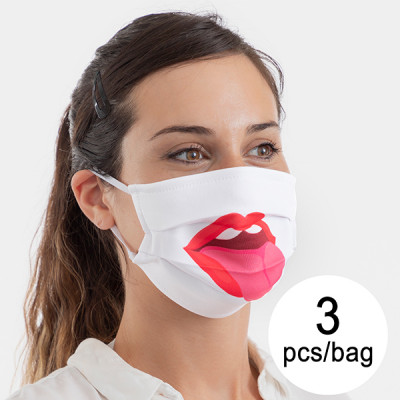 Hygienic Reusable Fabric Mask Tongue Luanvi Size M Pack of 3 units
