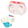 Water pistol and diving mask set Eolo Unicorn 14,5 x 10 x 6,5 cm (4 Units)