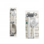 A shower head with a hose to direct the flow With support Silver Metal