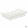 Abtropfsieb für die Spüle Weiß Kunststoff 42,5 x 7 x 29,5 cm (24 St