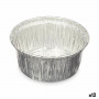 Set di Teglie da Cucina Monouso Rotondo Alluminio 8,5 x 8 x 8,5 cm (12