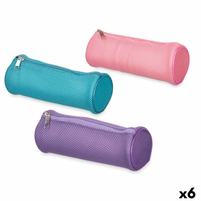 Trousse d'écolier cylindrique Rembourré 22 x 8 x 8 cm (6 Unités) su