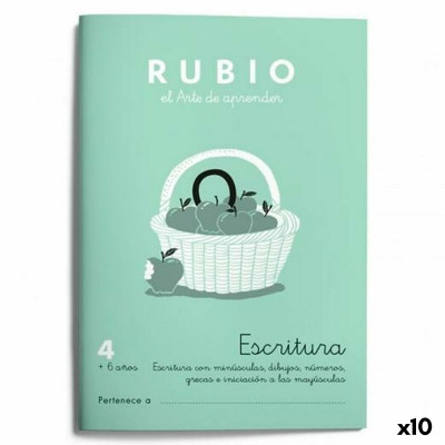 Cahier d'écriture et de calligraphie Rubio Nº 4 A5 Espagnol 20 Volet