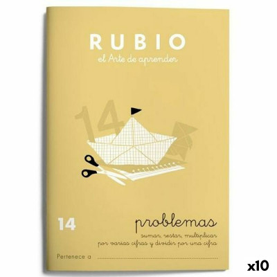 Cahier de maths Rubio Nº 14 A5 Espagnol 20 Volets (10 Unités) sur la