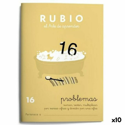 Cahier de maths Rubio Nº 16 A5 Espagnol 20 Volets (10 Unités) sur la