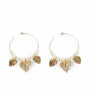 Ladies' Earrings Shabama Coron Brass gold-plated Beads 4 cm