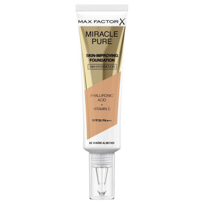 Crème Make-up Base Max Factor Miracle Pure Nº 45 Warm almond Spf 30