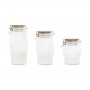Set mit 3 Kanistern Home ESPRIT Durchsichtig Silikon Bambus Kristall 1