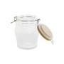 Set di 3 Barattoli Home ESPRIT Trasparente Silicone Bambù Cristallo 1