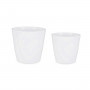 Set di Vasi 2 Pezzi Ø 22 cm Ø 28 cm Bianco Argilla