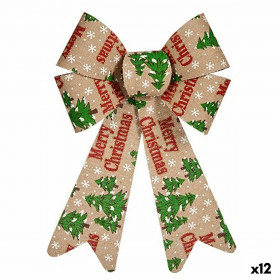 Fiocco Merry Christmas Decorazione Natalizia Multicolore PVC 16 x 24 x