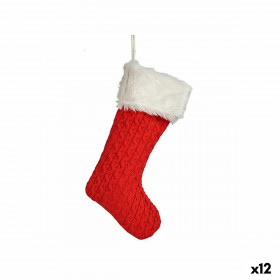 Decorazione Natalizia Calza di Natale Rosso Stoffa 28 x 4 x 46 cm (12