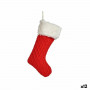 Weihnachtsschmuck Weihnachtsstrumpf Rot Stoff 28 x 4 x 46 cm (12 Stüc