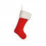 Weihnachtsschmuck Weihnachtsstrumpf Rot Stoff 28 x 4 x 46 cm (12 Stüc