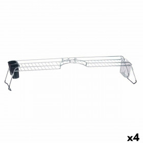 Draining Rack for Kitchen Sink Double Silver Metal 104 x 15,5 x 19 cm