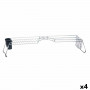 Draining Rack for Kitchen Sink Double Silver Metal 104 x 15,5 x 19 cm