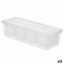 Contenitore per Frigorifero Bianco Trasparente Plastica 37,5 x 9 x 14,