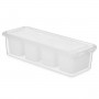 Contenitore per Frigorifero Bianco Trasparente Plastica 37,5 x 9 x 14,