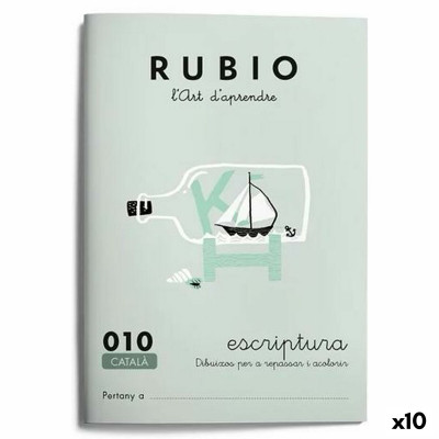 Quaderno di scrittura e calligrafia Rubio Nº10 Catalano A5 20 Fogli (