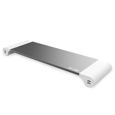 Supporto da Tavolo per Schermo Celly SW DESK USB HUB WH Bianco Grigio