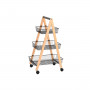 Portafrutta Home ESPRIT Nero Naturale Acciaio Pino 48 x 32 x 79 cm