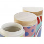 Tin DKD Home Decor Multicolour Natural Bamboo Dolomite 1 L 10 x 10 x 1