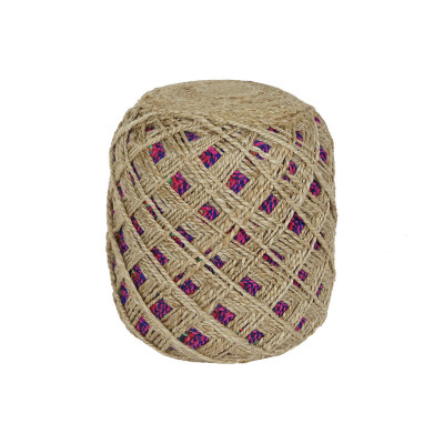 Repose-pied Home ESPRIT Marron Multicouleur Jute 40 x 40 x 45 cm sur l