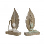 Statua Decorativa Home ESPRIT Bianco Verde Scandi 15,5 x 7,5 x 26,5 cm