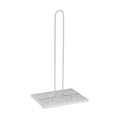 Portarotolo di Carta da Cucina Versa Damasco Metallo Acciaio Legno MDF