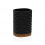 Portaspazzolini da Denti Versa Nero Resina Bambù 7,6 x 10,6 x 6,7 cm