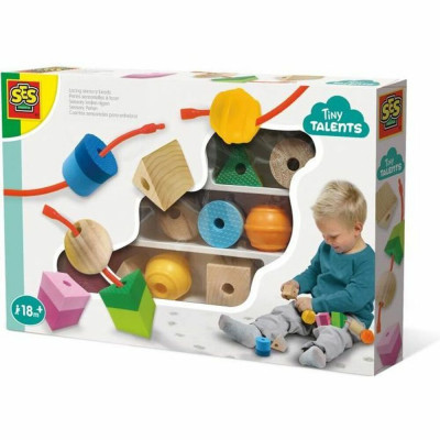 Jouet Educatif SES Creative Cuentas sensoriales para enhebrar Multicou