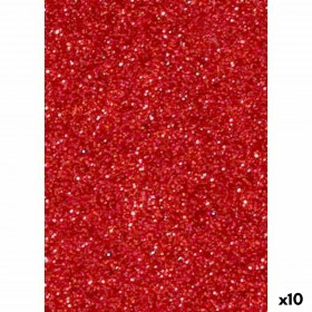 Eva Rubber Fama Glitter Red 50 x 70 cm (10 Units)