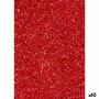 Moosgummi Fama Glitzernd Rot 50 x 70 cm (10 Stück)