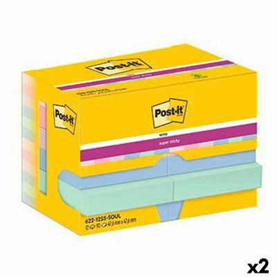 Sticky Notes Post-it Super Sticky Multicolour 47,6 x 47,6 mm (2 Units)