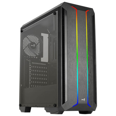 Boîtier ATX semi-tour Aerocool Skyline ARGB Noir sur la caverne des p