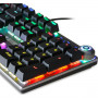 Clavier Ibox AURORA K-3 Noir/Argenté Argenté QWERTY sur la caverne d