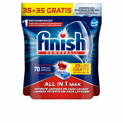 Tablettes pour Lave-vaisselle Finish All In One (70 Unités) sur la ca