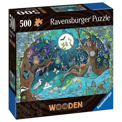 Puzzle Ravensburger 17516 Fantasy Forest Legno 500 Pezzi
