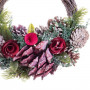 Advent wreathe Red Multicolour Rattan Plastic Foam Pineapples 24 x 22