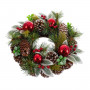 Advent wreathe Red Green Multicolour Plastic Foam Pineapples 30 x 30 c