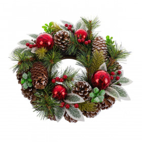 Ghirlanda di Natale Rosso Verde Multicolore Plastica Foam Ananas 30 x