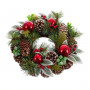 Advent wreathe Red Green Multicolour Plastic Foam Pineapples 30 x 30 c