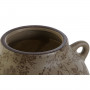 Vaso Home ESPRIT Marrone Verde Gres Foglia della pianta 21 x 20 x 16 c