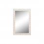 Specchio da parete Home ESPRIT Bianco Naturale Legno di mango Indiano
