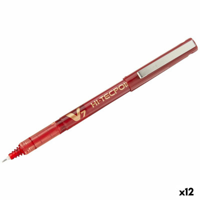 Penna a inchiostro liquido Pilot V7 Hi-Tecpoint Rosso 0,5 mm (12 Unit