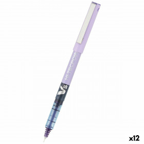 Liquid ink pen Pilot V-5 Hi-Tecpoint Violet 0,3 mm (12 Units)