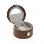 Boîte à bijoux Versa Marron Bois Miroir Bois MDF 11,5 x 8 x 11,5 cm 