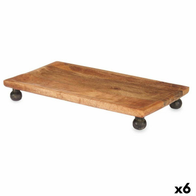 Centrotavola Rettangolare Marrone Legno di mango 45 x 6 x 25 cm (6 Uni