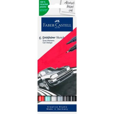 Set di Pennarelli Faber-Castell Goldfaber Sketch - Car Design Doppia 6
