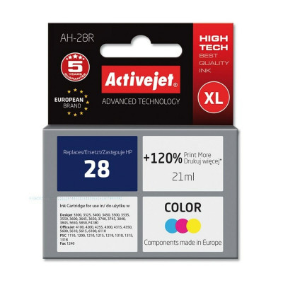 Cartouche d'encre originale Activejet AH-28R Cyan/Magenta/Jaune sur la